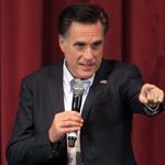 Republican presidential candidate Mitt Romney addressed supporters at the Royal Oak Music Theatre last night.